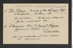 k.k. naturhistorisches Hofmuseum, Intendanzakten 1885-1896 (Hauer), Aktenzahl Z.577/1891, Seite 1